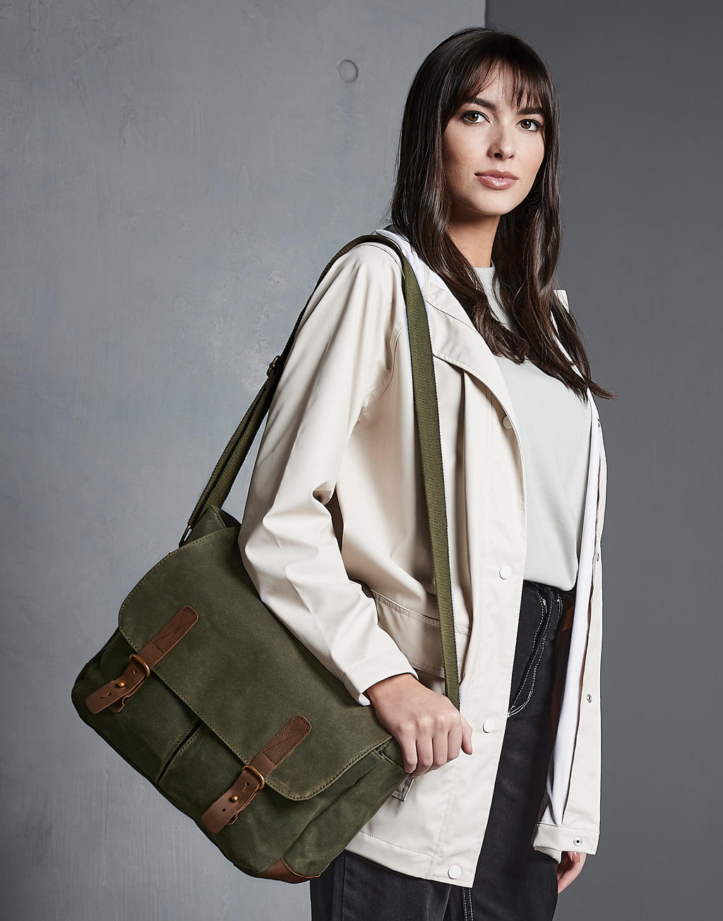 Geanta din bumbac Heritage Waxed Canvas Messenger 08030 0