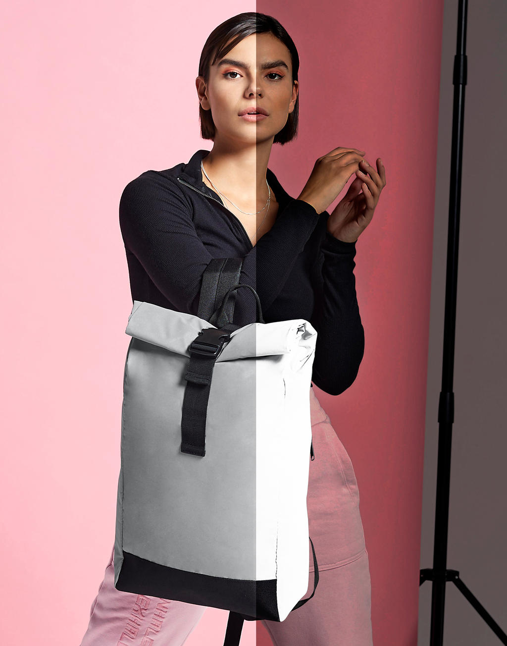 Rucsac din alte tesaturi Reflective Roll Top Backpack 07529 3