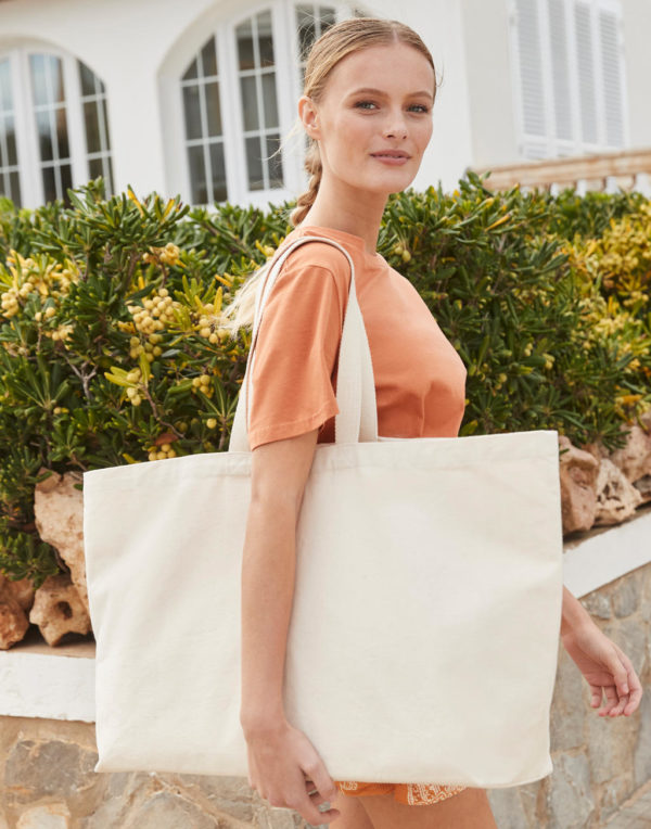 Sacosa din bumbac Oversized Canvas Tote Bag 90828 4